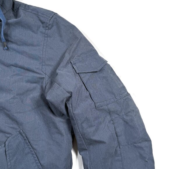 L.O.G.G Label of Graded Goods Jacket Mens Small Blue Hooded H&M Winter Puffer - Picture 8 of 11